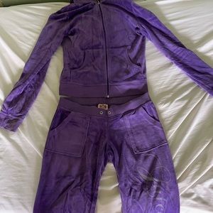 Juicy couture velour purple tracksuit